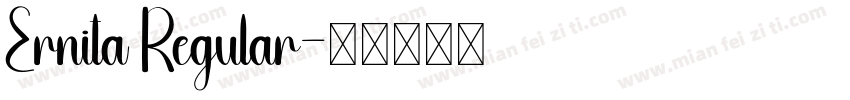 Ernita Regular字体转换